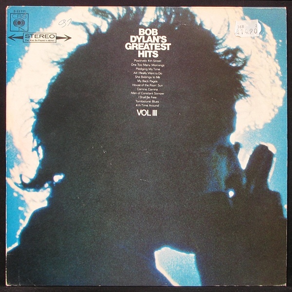 LP Bob Dylan — Bob Dylan`s Greatest Hits Vol. 3 фото